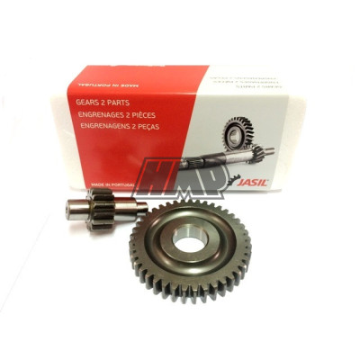 Transmissão secundaria 14 / 41 BOOSTER / NEOS / OVETTO / SPY / APRILIA / AEROX / BWS NG / BWS MINARELLI vertical horizontal scooter - TOP RACING JASIL